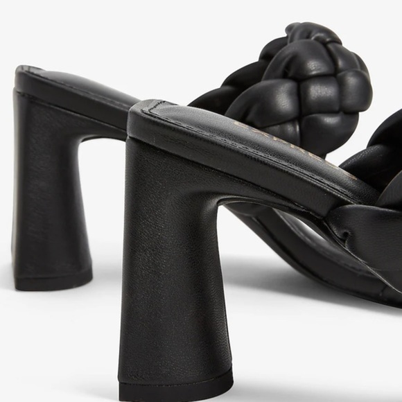 - Braided Double Band Block Heel Sandals nwt shoes - Picture 3 of 3